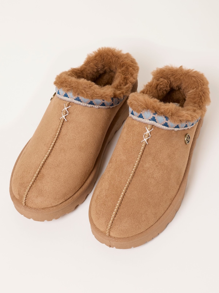 FatFace Lyra Tan Brown Mule Slippers - Image 5 of 5 FatFace Lyra Tan Brown Mule Slippers - Image 5 of 5