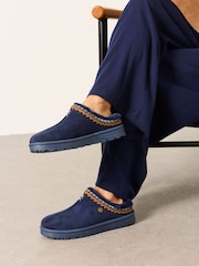 FatFace Lyra Navy Mule Slippers - Image 1 of 5