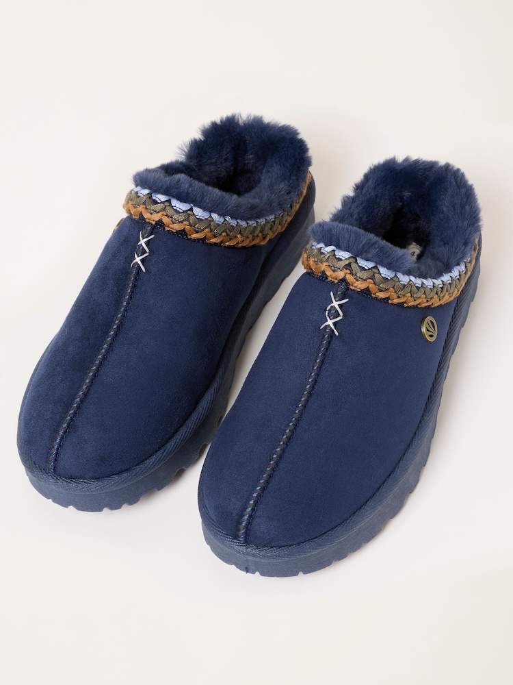 FatFace Lyra Navy Mule Slippers - Image 5 of 5 FatFace Lyra Navy Mule Slippers - Image 5 of 5