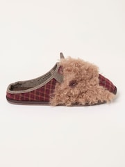 FatFace Novelty Brown HIghland Cow Mule Slipper - Image 1 of 3