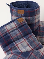 FatFace Sussex Navy Check Slipper Boots - Image 2 of 3