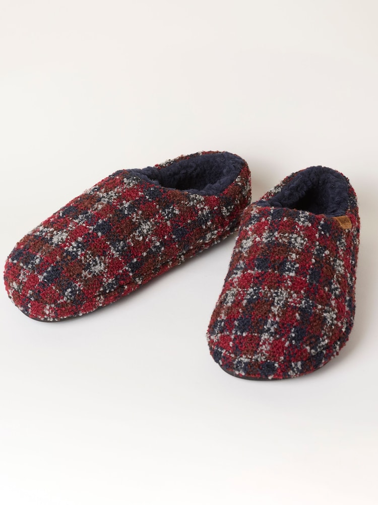 FatFace Arthur Red Checkered Mule Slipper - Image 2 of 3