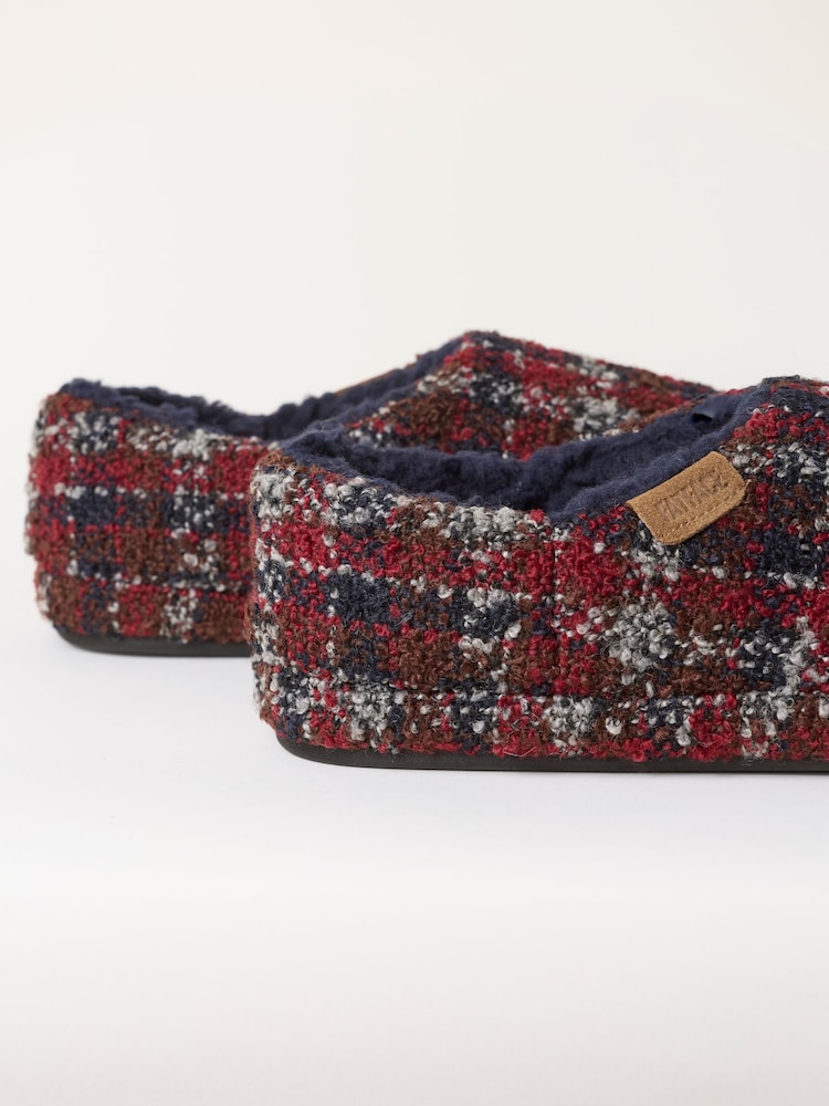 FatFace Arthur Red Checkered Mule Slipper - Image 3 of 3