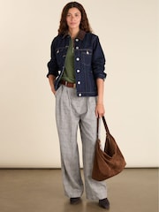 Baukjen Ivy Organic Rib  Zip Collar Green Top - Image 4 of 4