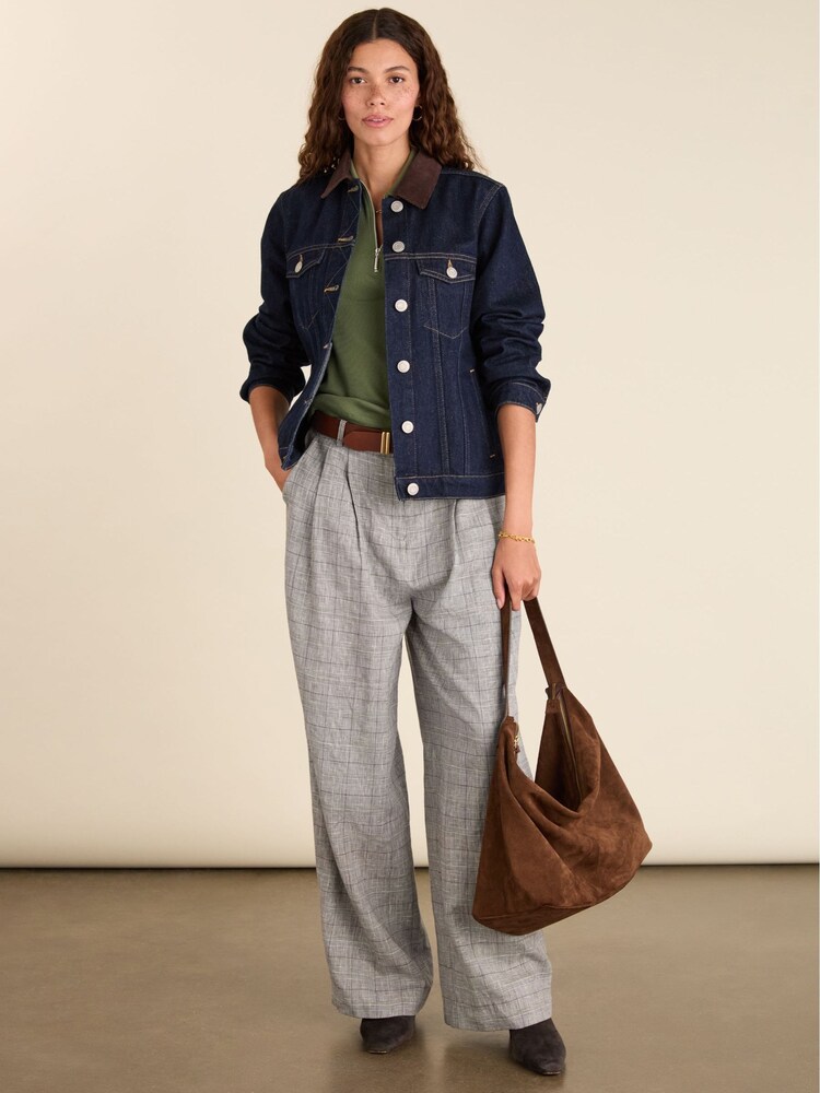 Baukjen Ivy Organic Rib  Zip Collar Green Top - Image 4 of 4