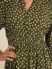 Baukjen Green Christine Printed Midi Dress - Image 4 of 5