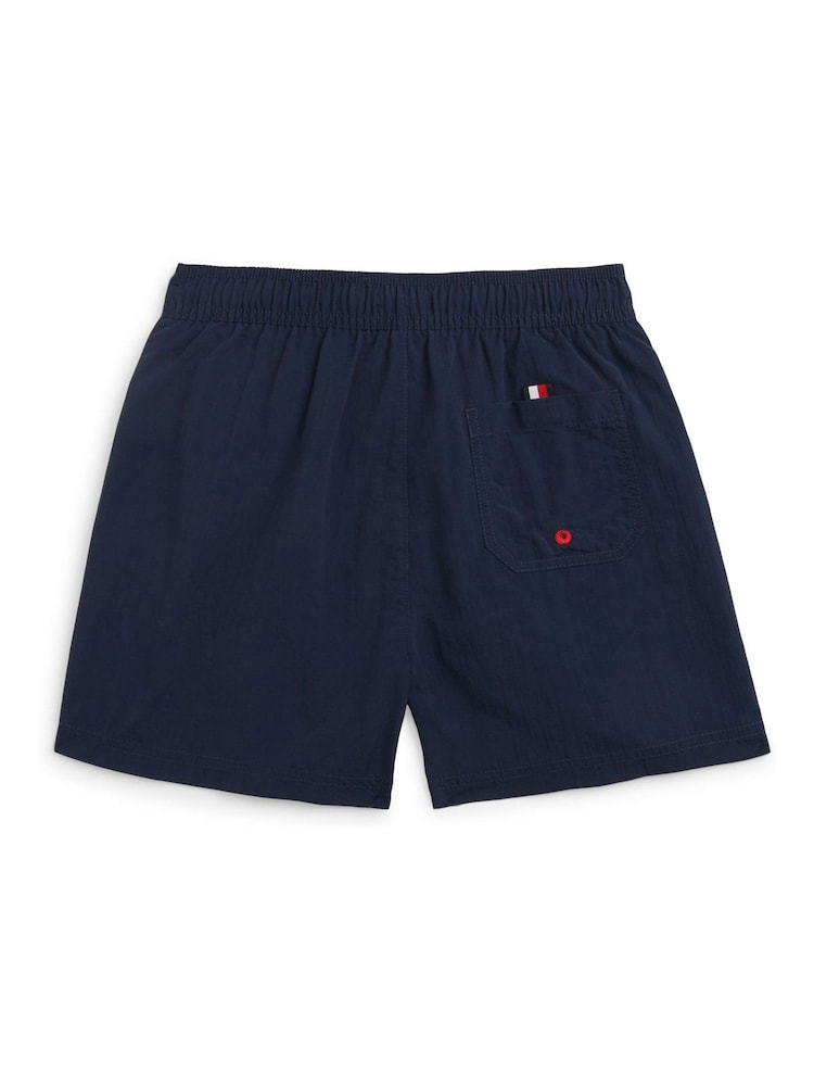 Blau - Tommy Hilfiger Medium Ithaca Badeshorts mit Kordelzug - Bild 2 von 2