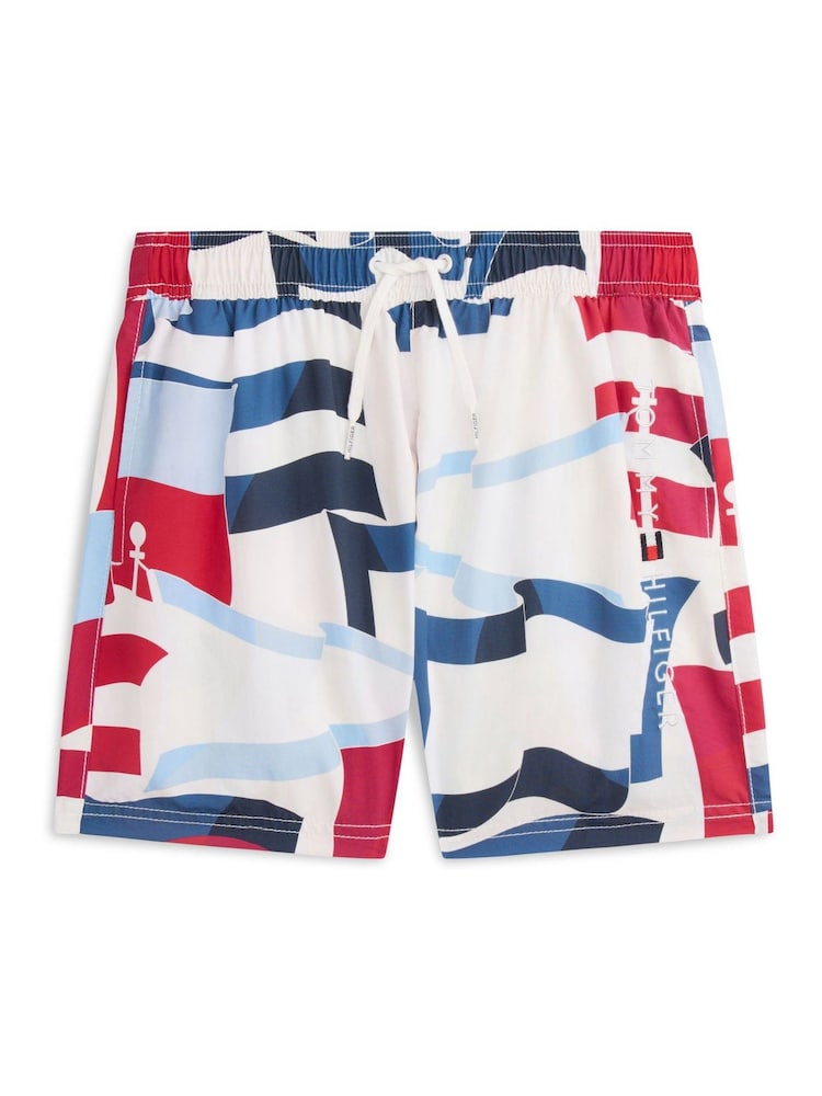 Tommy Hilfiger Medium Drawstring Print Swim Shorts - Bild 1 von 2