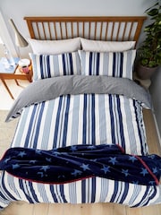 Helena Springfield Blue Huntington Stripe Cotton Duvet Set - Image 1 of 5
