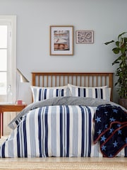 Helena Springfield Blue Huntington Stripe Cotton Duvet Set - Image 2 of 5