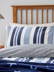 Helena Springfield Blue Huntington Stripe Cotton Duvet Set - Image 4 of 5