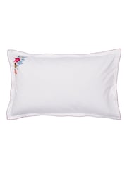 Land & Shore Multi Fia Embroidered 180 Thread Count Cotton Pillowcase Pair - Image 2 of 4