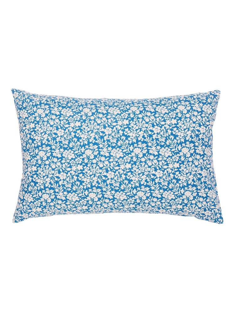 Land & Shore Blue or Red Quintin Stripe Cotton Pillowcases Pair - Image 2 of 4