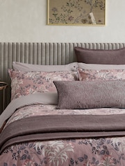 Bedeck of Belfast Pink or Grey Katara 200 Thread Count Cotton Pillowcase Pair - Image 1 of 5
