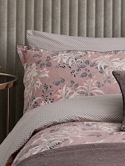 Bedeck of Belfast Pink or Grey Katara 200 Thread Count Cotton Pillowcase Pair - Image 3 of 5