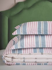 Joules Multi Come Rain Or Shine Stripe 180 TC 100% Cotton Duvet Set - Image 3 of 5