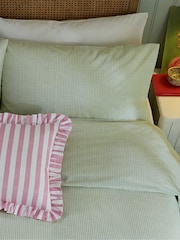 Helena Springfield Green Gingham Cotton Duvet Set - Image 4 of 5