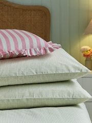 Helena Springfield Green Gingham Cotton Duvet Set - Image 5 of 5