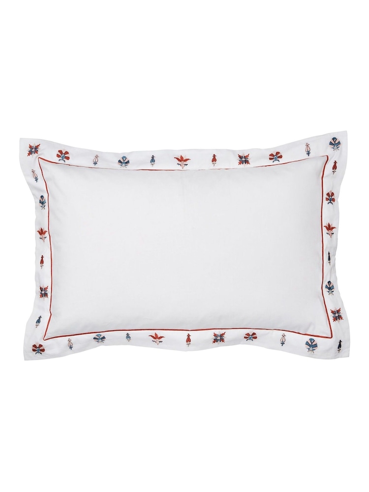 Joules Multi Siesta To Fiesta Embroidered 180 Thread Count 100% Cotton Pillowcase Pair - Image 5 of 5