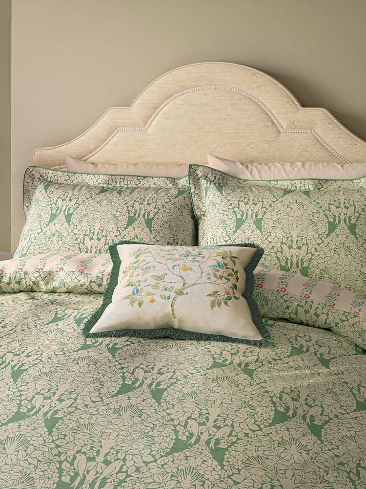 V&A Green Lerena Cotton Duvet Set - Image 1 of 5