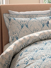 V&A Blue Lerena Cotton Duvet Set - Image 4 of 5