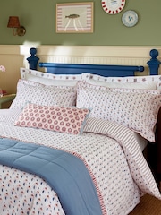 Joules Red Vanessa 180 TC 100% Cotton Duvet Set - Image 2 of 5