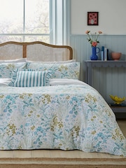 Helena Springfield Aqua Foxglove Cotton Duvet Set - Image 1 of 5