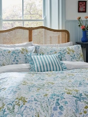 Helena Springfield Aqua Foxglove Cotton Duvet Set - Image 2 of 5