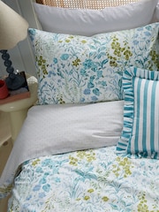 Helena Springfield Aqua Foxglove Cotton Duvet Set - Image 4 of 5