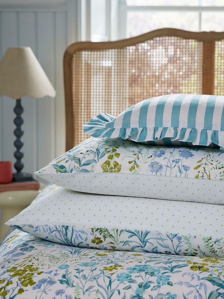 Helena Springfield Aqua Foxglove Cotton Duvet Set - Image 5 of 5