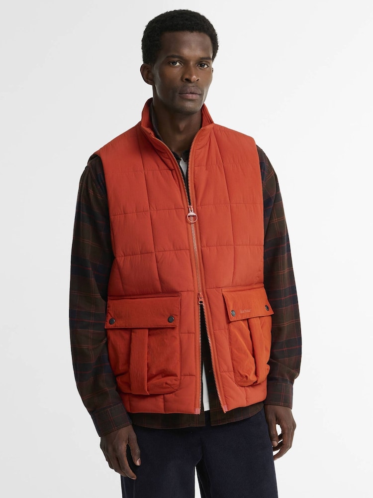 Barbour Red Re Engineered Akeld Gilet - Image 1 of 6 Barbour Red Re Engineered Akeld Gilet - Image 1 of 6