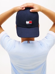 Tommy Hilfiger Blue Essential Flag Embroidery Crew Neck T-Shirt - Image 4 of 5