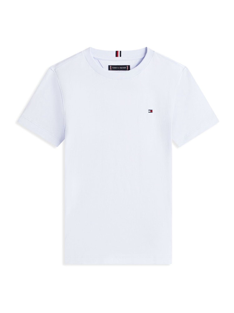 Tommy Hilfiger Blue Essential Flag Embroidery Crew Neck T-Shirt - Image 5 of 5