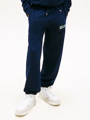 Tommy Hilfiger Blue Logo Embroidery Terry Joggers - Image 1 of 5