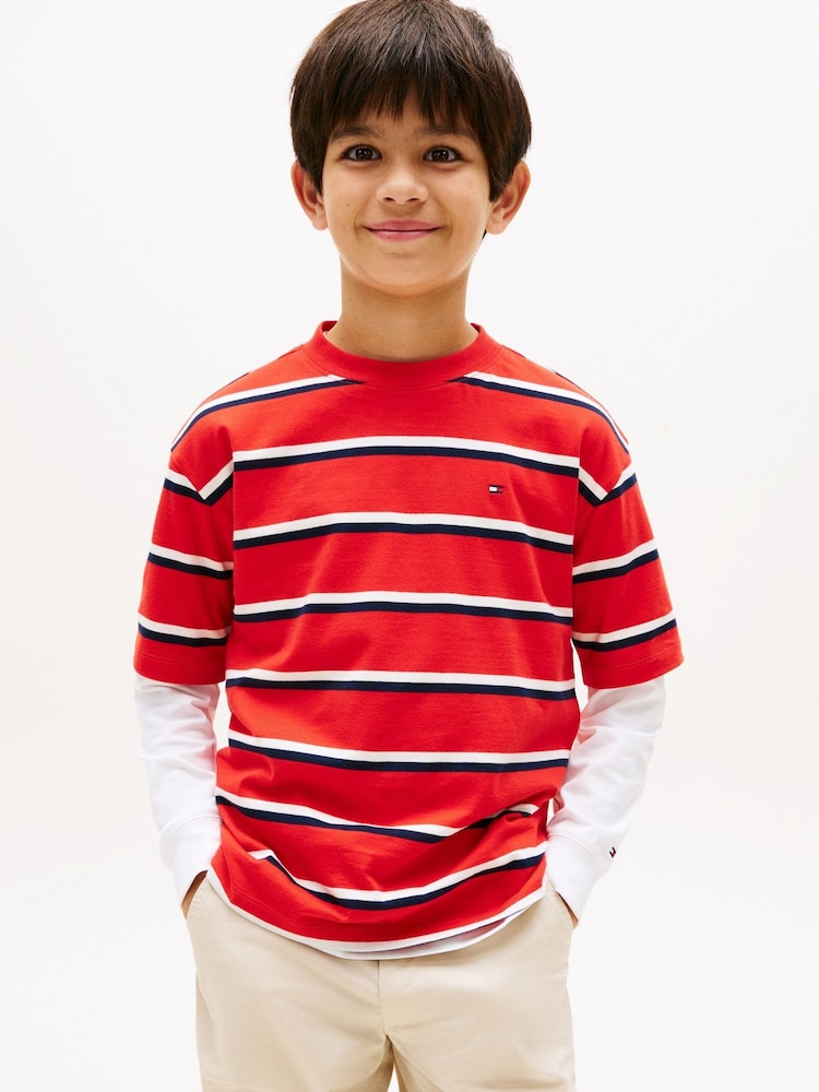 Tommy Hilfiger Essential Flag Embroidery Crew Neck T-Shirt - Imaginea 1 din 5