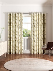 Ted Baker Linen Wild Iris Blackout Lined Eyelet Curtain - Image 1 of 4