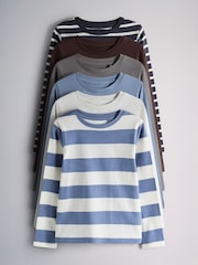 The Set 6 Pack Long Sleeve T-Shirt Blue - Image 1 of 9