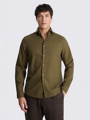 MOSS Green Cotton Linen Shirt - Image 1 of 3