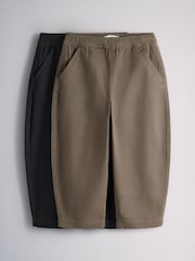 The Set 2 Pack Barrel Trousers Black - Image 1 of 5