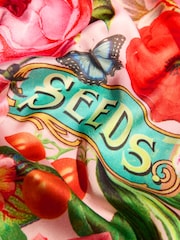 Love & Roses Pink Floral Multi-way Fashion Satin Head Scarf - Image 8 of 8