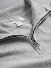 The Set 2 Pack Longsleeve Zip Neck Jumpers Navy/Grey - Image 4 of 5