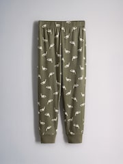 The Set 5 Pack Dino Snuggle Fit Pyjamas Green/Ecru - Image 11 of 13