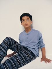حزمة 2 بيجامة رجل Henley كُم طويل من The Set - صورة 3 من 11
