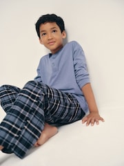 حزمة 2 بيجامة رجل Henley كُم طويل من The Set - صورة 5 من 11