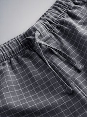 The Set 2 Pack Short Sleeve Long Check Bottom Pyjamas Grey - Image 8 of 9