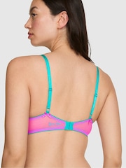 Victoria's Secret Pink Pink Berry Balcony Pop Stitch Embroidery Bra - Image 2 of 2