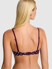 Victoria's Secret PINK Purple Rose Dog Print Super Push Up Lace Trim Bra - Image 2 of 3