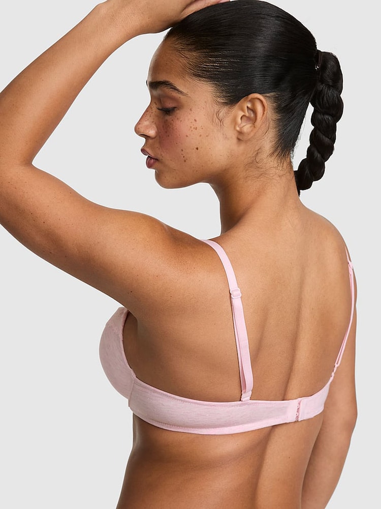 Victoria's Secret PINK Petal Pink Super Push Up Lace Trim Bra - Image 2 of 2 Victoria's Secret PINK Petal Pink Super Push Up Lace Trim Bra - Image 2 of 2