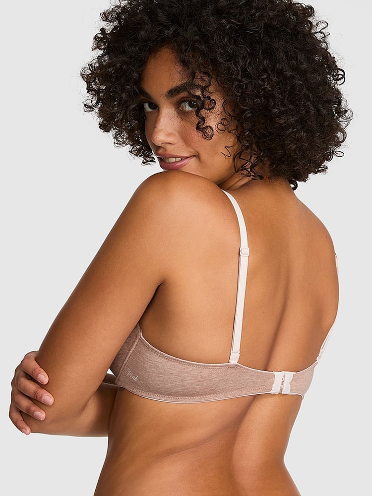 Victoria's Secret PINK Praline Nude Super Push Up Lace Trim Bra - Image 2 of 2 Victoria's Secret PINK Praline Nude Super Push Up Lace Trim Bra - Image 2 of 2