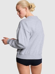 Victoria's Secret Pink Medium Heather Grey V-Neck Sweatshirt - Image 2 of 2